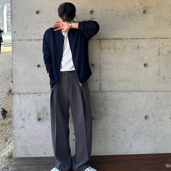 S8 No. 710 Relaxed Knit Zip-Up Jacket