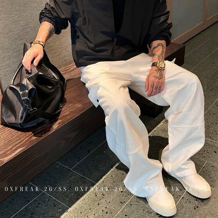 S8 No. 721 Pleated Multi-Pocket Cargo Pants by 88Society Apparel
