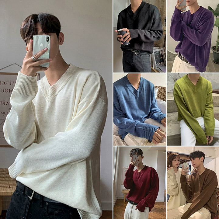 S8 No. 453 Loose V-neck Sweater
