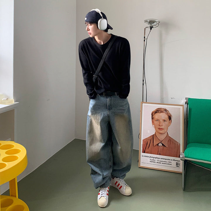 S8 No. 180 Vintage Washed Wide Leg Jeans