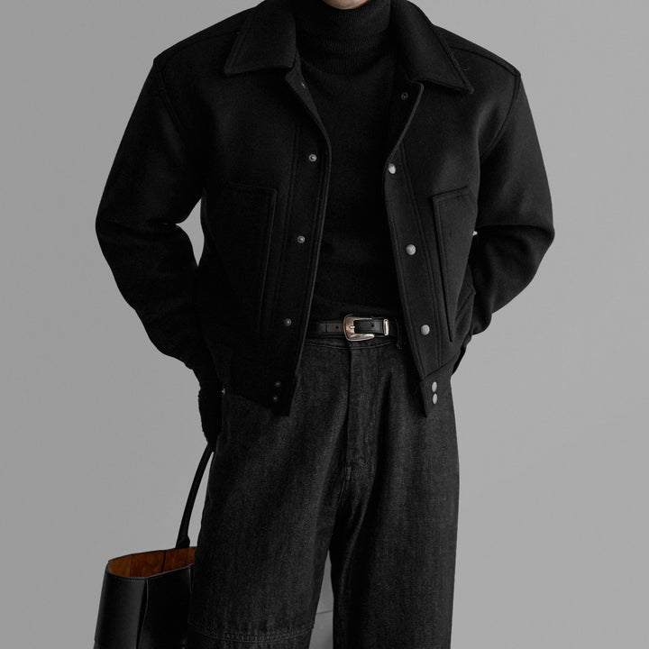 S8 No. 189 Vintage Retro Button-Up Wool Jacket