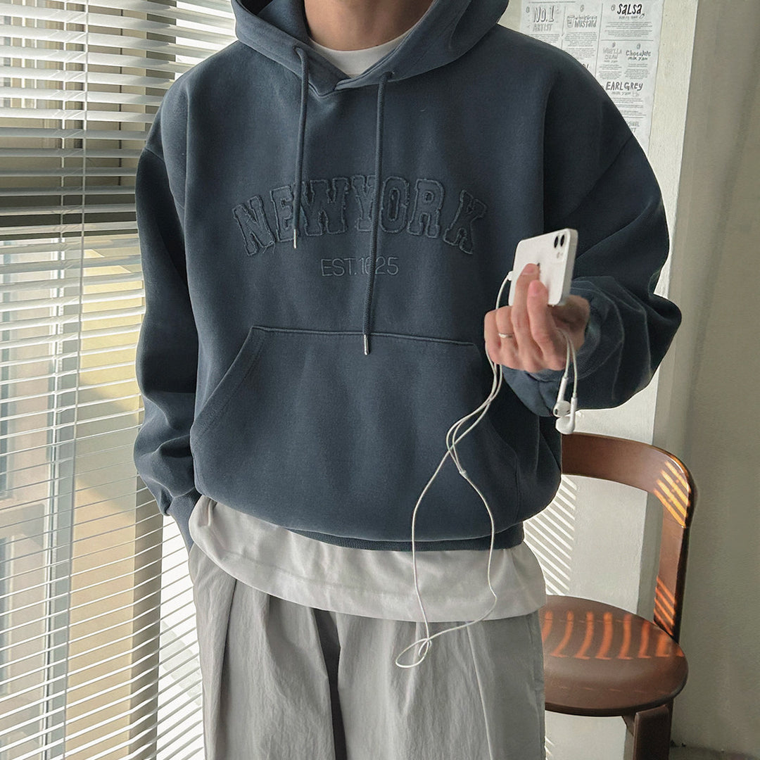 S8 No. 186 Oversized Embroidered Pullover Hoodie