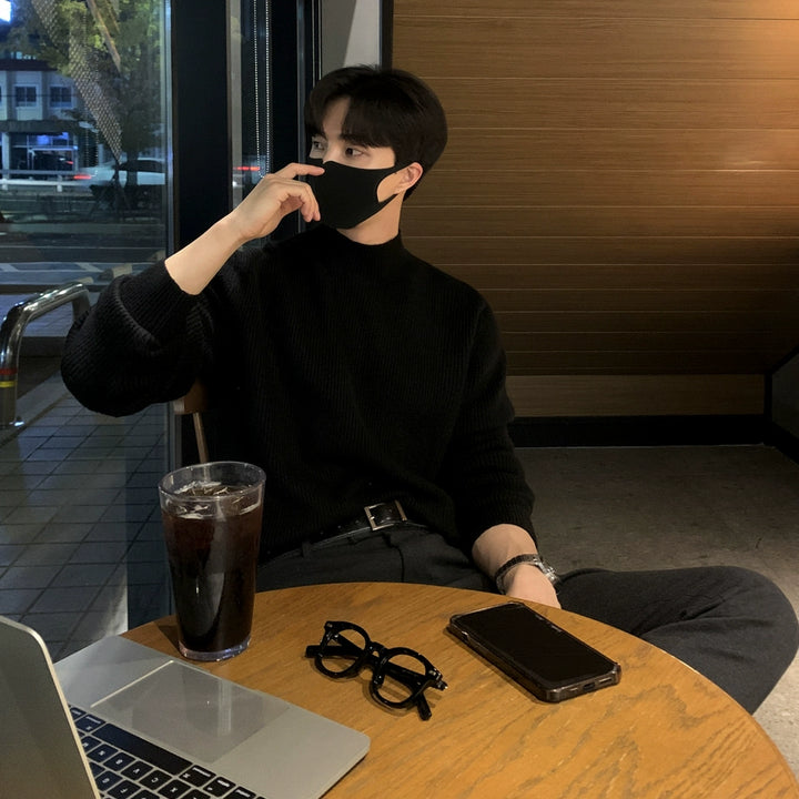 KC No. 422 Semi-Turtleneck Knit Sweater