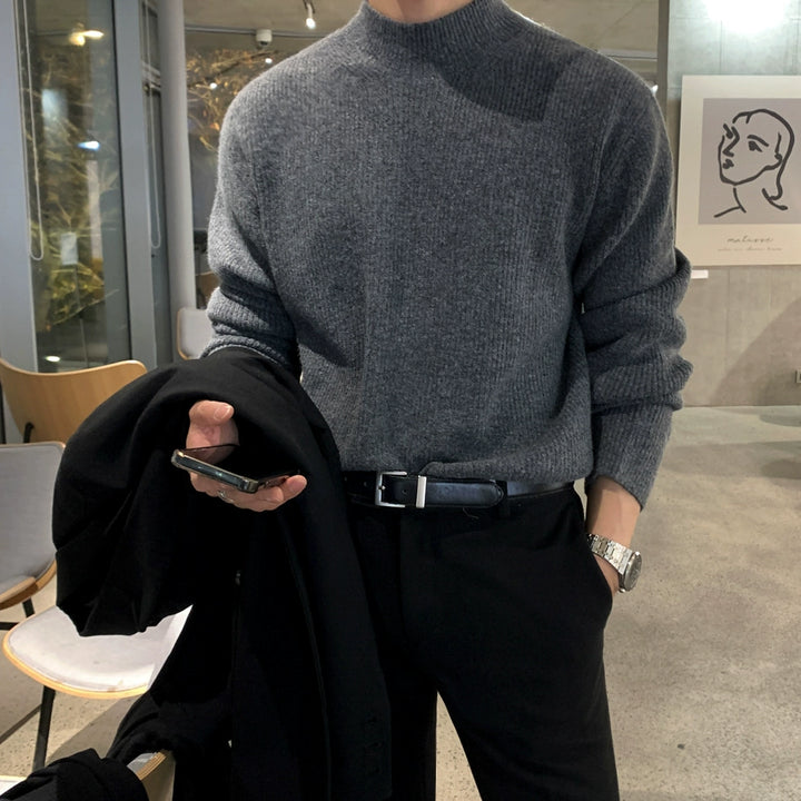KC No. 422 Semi-Turtleneck Knit Sweater
