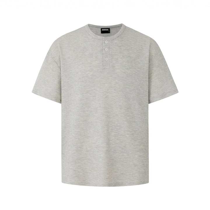 S8 No. 645 Waffle Knit Henley T-Shirt