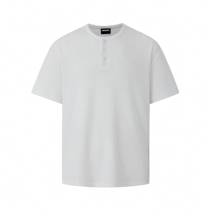 S8 No. 645 Waffle Knit Henley T-Shirt