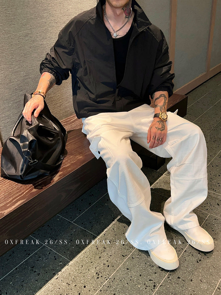 S8 No. 721 Pleated Multi-Pocket Cargo Pants by 88Society Apparel