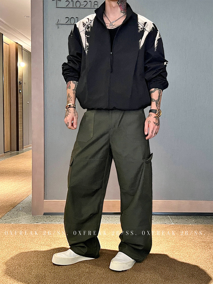 S8 No. 721 Pleated Multi-Pocket Cargo Pants by 88Society Apparel