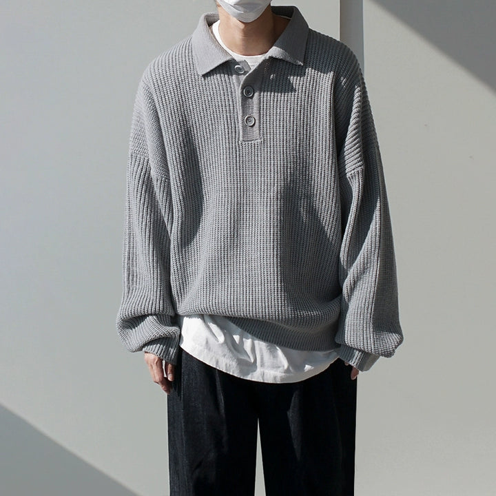S8 No. 495 Loose Knit Polo Sweater