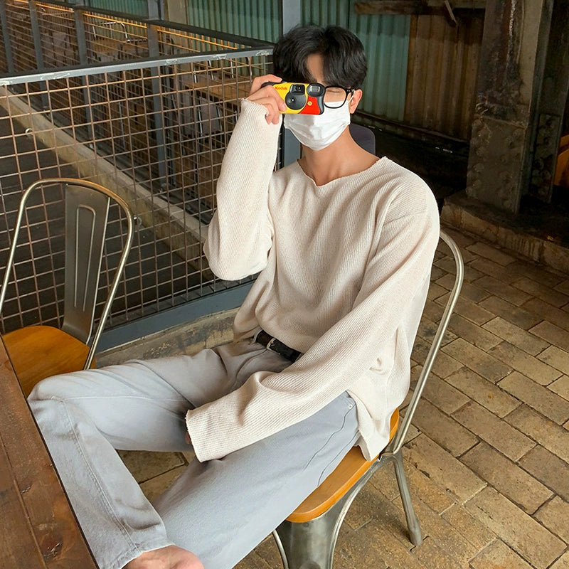 S8 No. 462 Thin White Knit T-Shirt