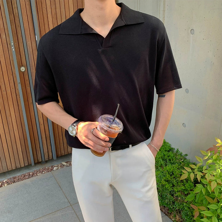 S8 No. 311 Lapel Short-Sleeved T-Shirt