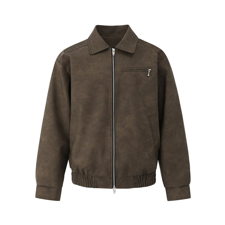 S8 No. 715 Relaxed Fit PU Leather Jacket