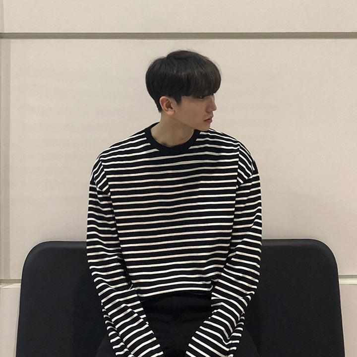 KC NO. 373 STRIPED LONG-SLEEVE T-SHIRT |MT