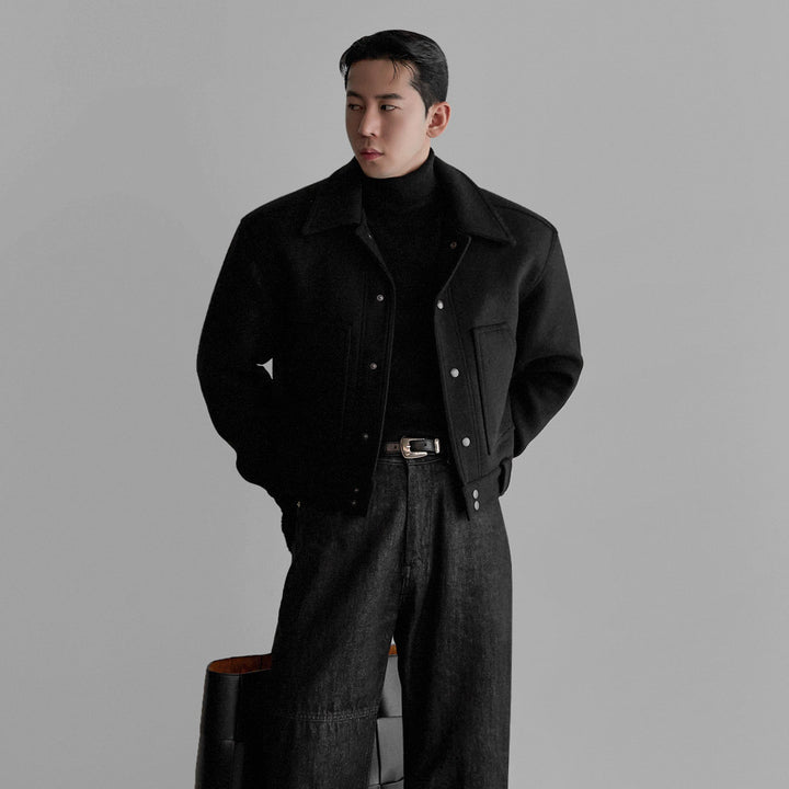 S8 No. 189 Vintage Retro Button-Up Wool Jacket