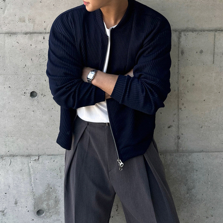 S8 No. 710 Relaxed Knit Zip-Up Jacket