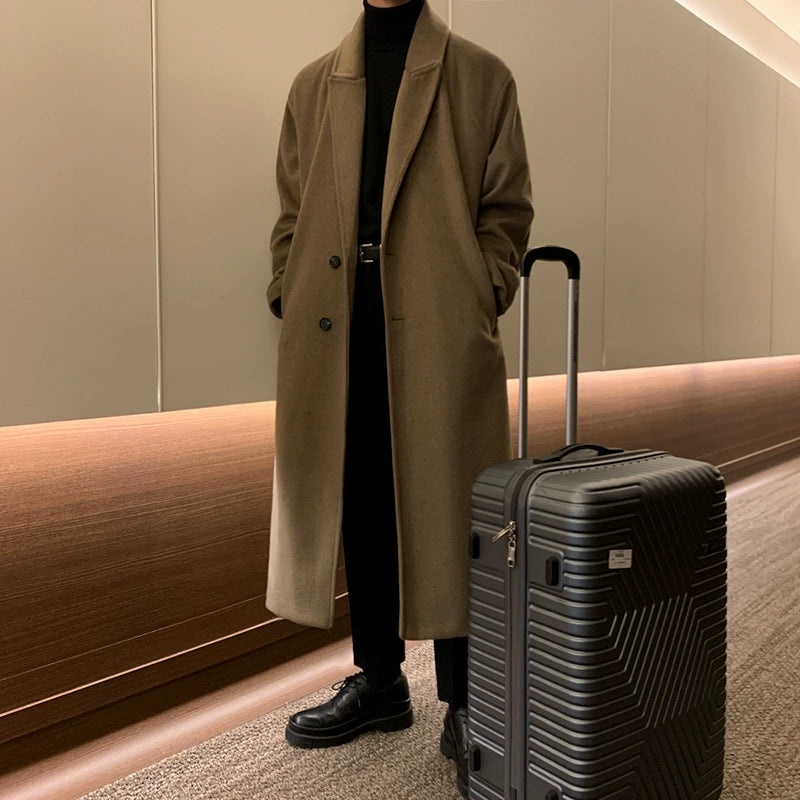 KC NO. 378 KNEE-LENGTH WOOLEN COAT |MO