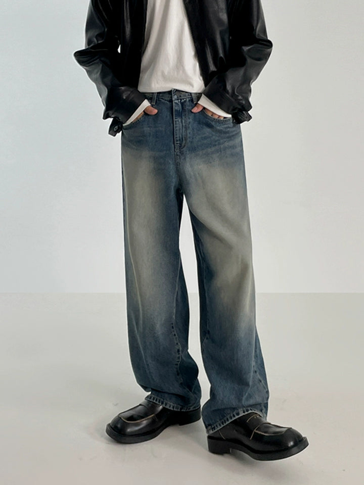 KC NO. 389 WASHED WIDE JEANS |MB