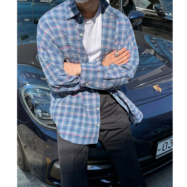 KC NO. 399 PLAID LONG SLEEVE SHIRT |MT