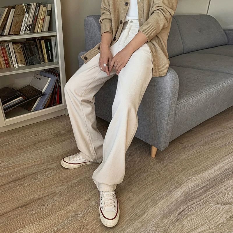 S8 No. 221 White Wide-Leg Trousers