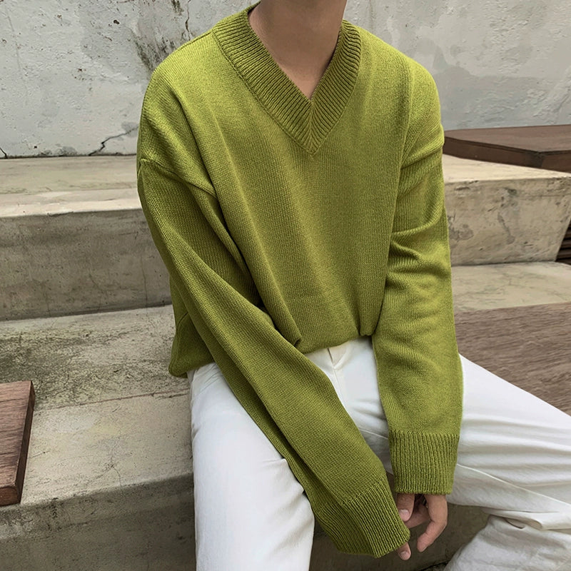 S8 No. 453 Loose V-neck Sweater