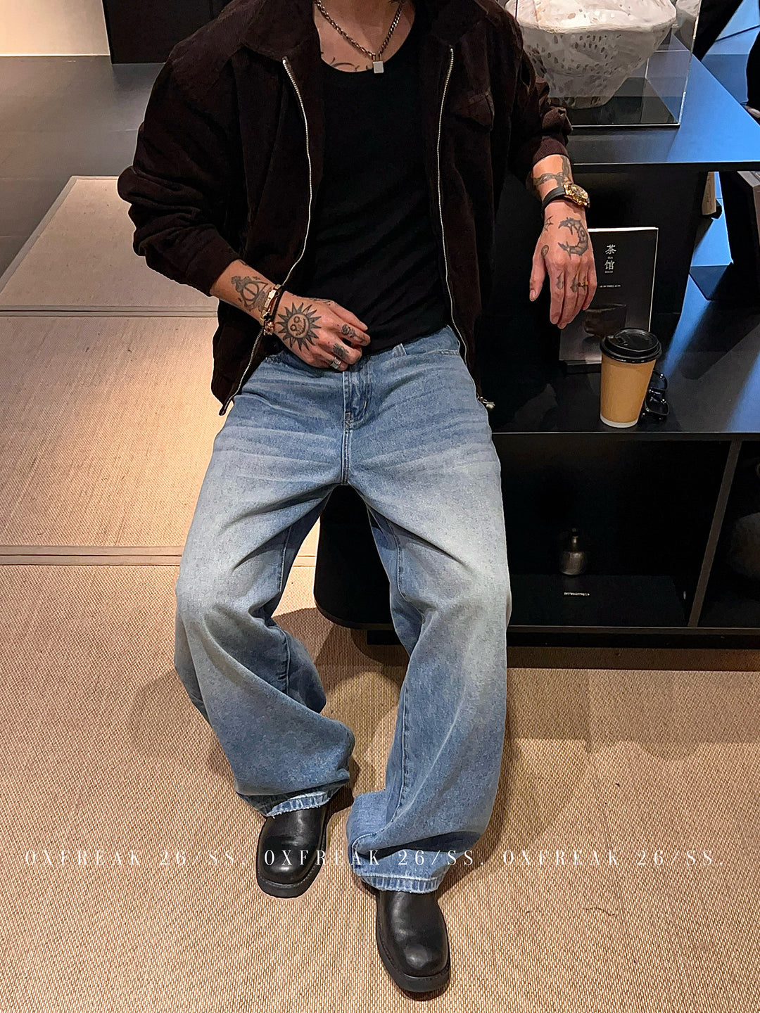 S8 No. 722 Washed Relaxed Straight Jeans by 88Society Apparel