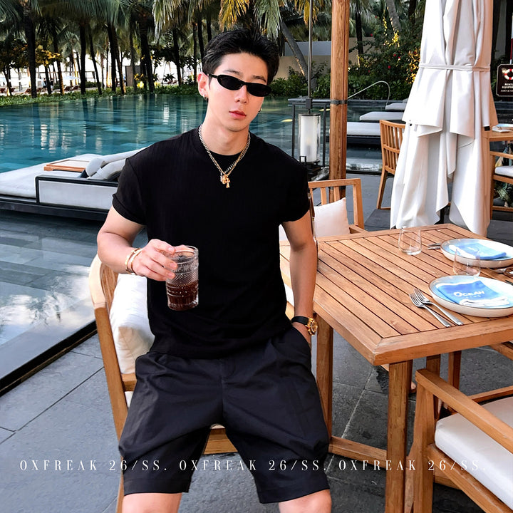 S8 No. 719 Textured Knit Short-Sleeve Tee by 88Society Apparel