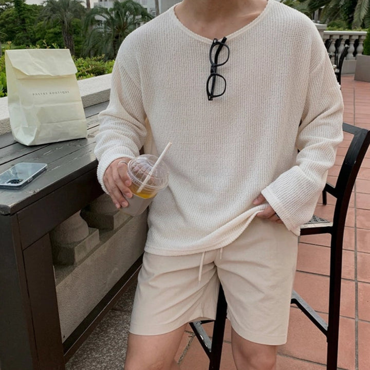 S8 No. 704 Waffle Knit Long-Sleeve Pullover