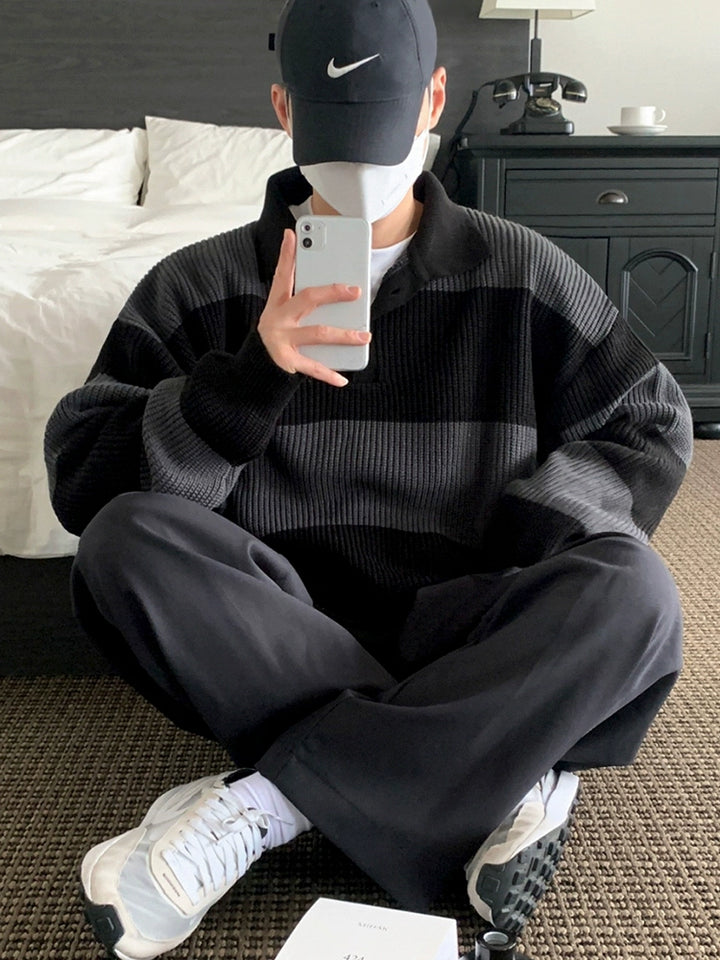 KC No. 408 Striped Knit Sweater