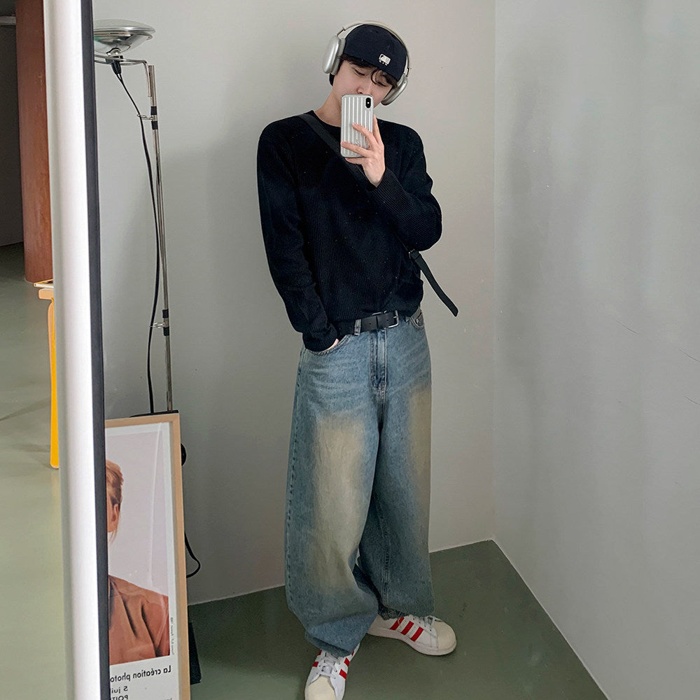 S8 No. 180 Vintage Washed Wide Leg Jeans