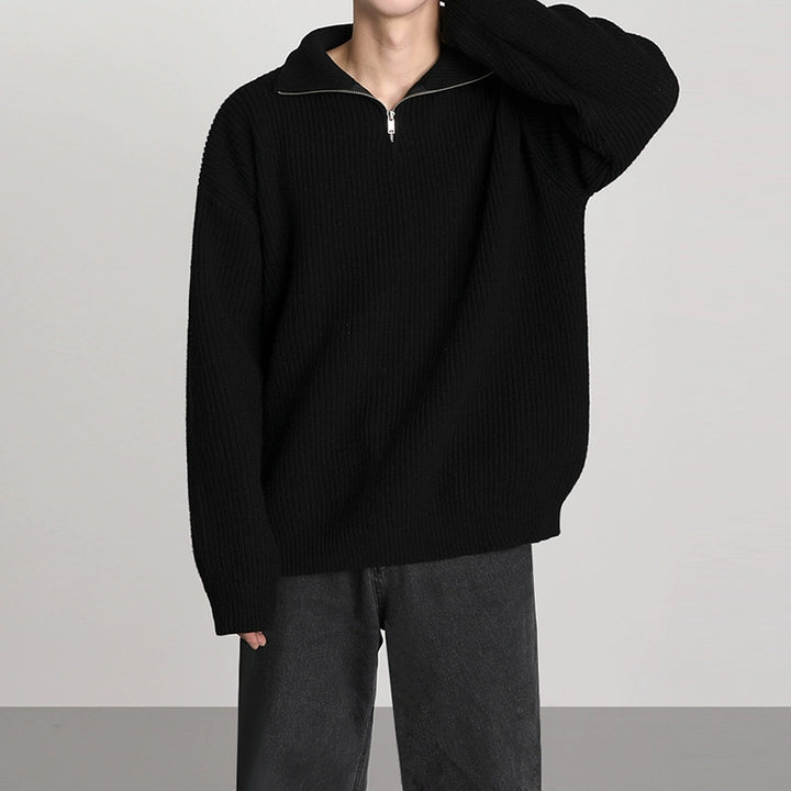 KC No. 405 Knit Quarter-Zip Sweater