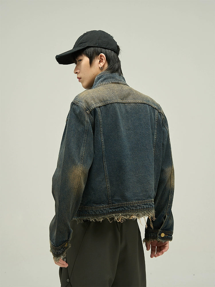 S8 No. 533 Vintage Denim Motorcycle Jacket