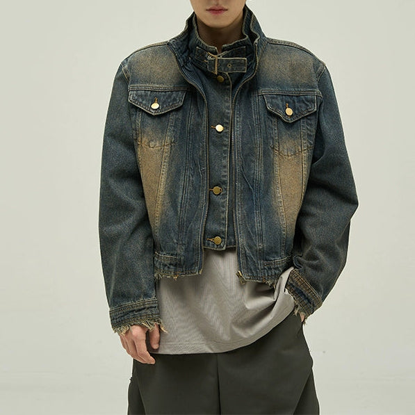 S8 No. 533 Vintage Denim Motorcycle Jacket