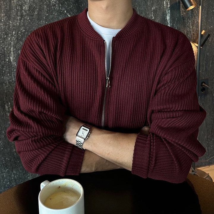 S8 No. 710 Relaxed Knit Zip-Up Jacket