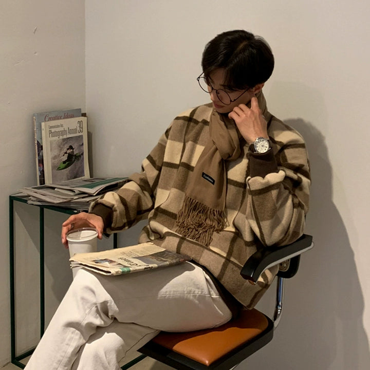 S8 No. 304 Plush Plaid Winter Sweater