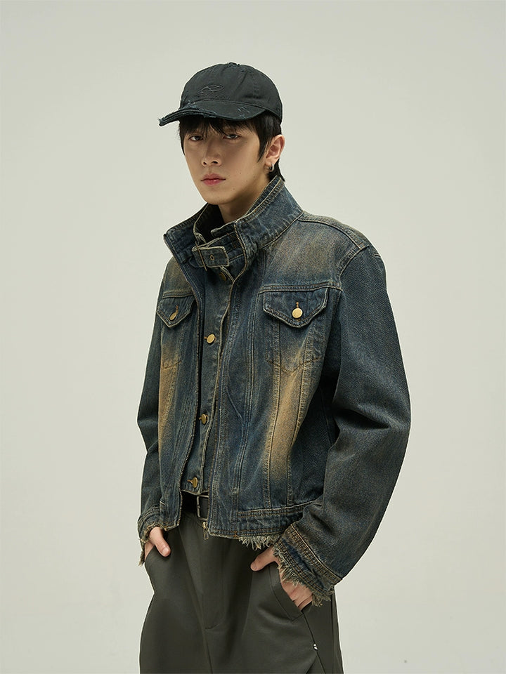 S8 No. 533 Vintage Denim Motorcycle Jacket