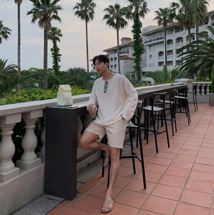 S8 No. 704 Waffle Knit Long-Sleeve Pullover