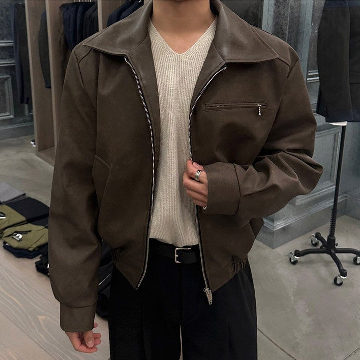 S8 No. 715 Relaxed Fit PU Leather Jacket