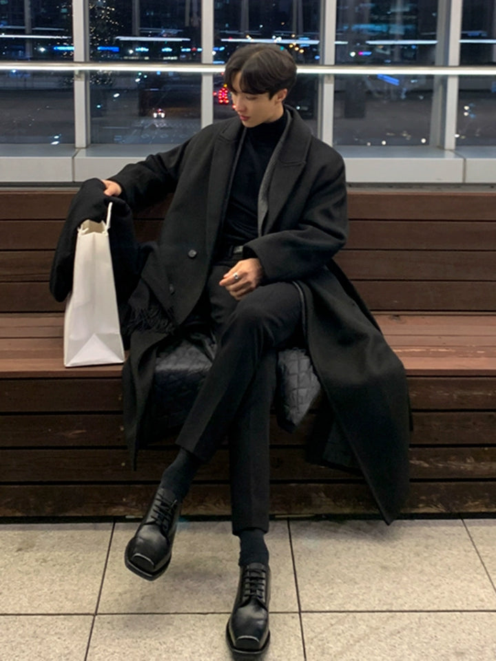 KC NO. 378 KNEE-LENGTH WOOLEN COAT |MO