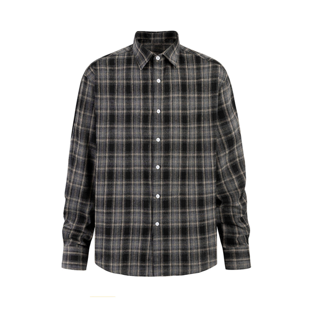 S8 No. 708 Retro Plaid Button-Up Shirt