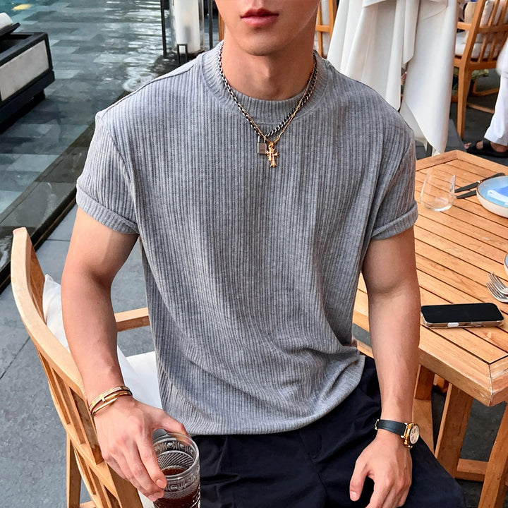 S8 No. 719 Textured Knit Short-Sleeve Tee by 88Society Apparel