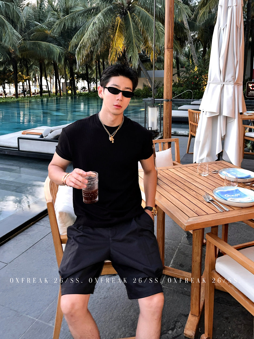 S8 No. 719 Textured Knit Short-Sleeve Tee by 88Society Apparel