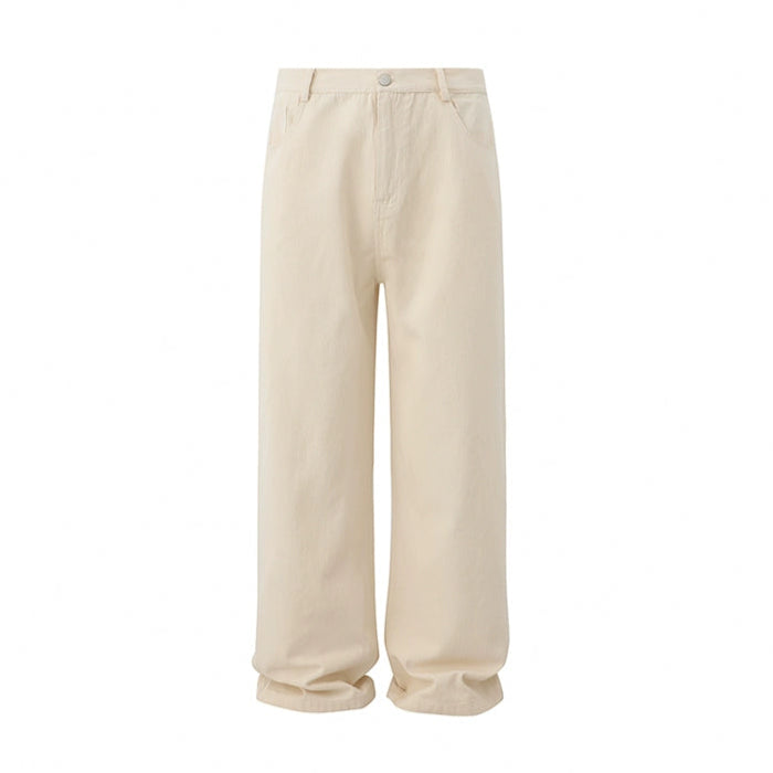 S8 No. 677 Cream Baggy Pants And Brown Hoodie