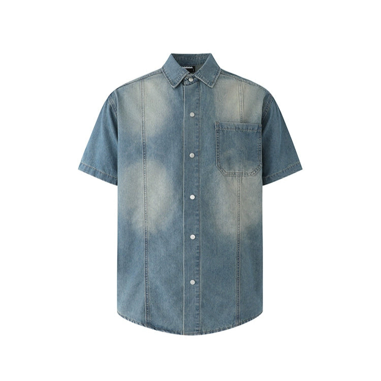 S8 No. 637 Denim Short Sleeved Summer Shirt