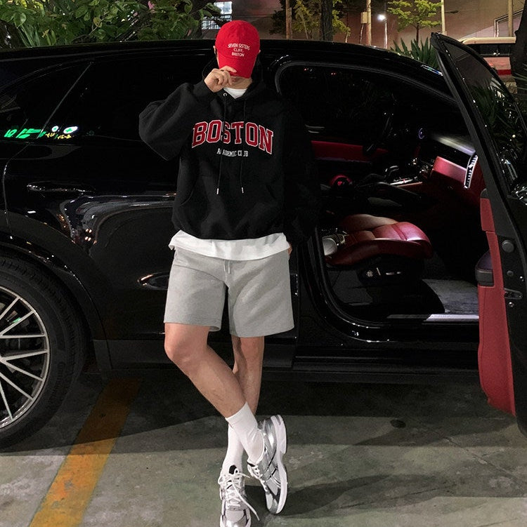 S8 No. 713 Boston Embroidered Oversized Hoodie