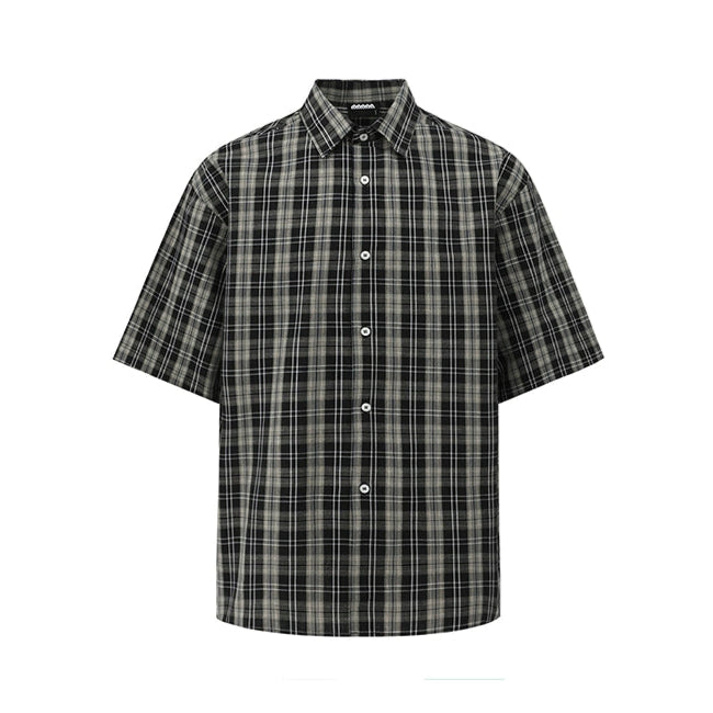 S8 No. 665 Men's Plaid Short Sleeve Shirt