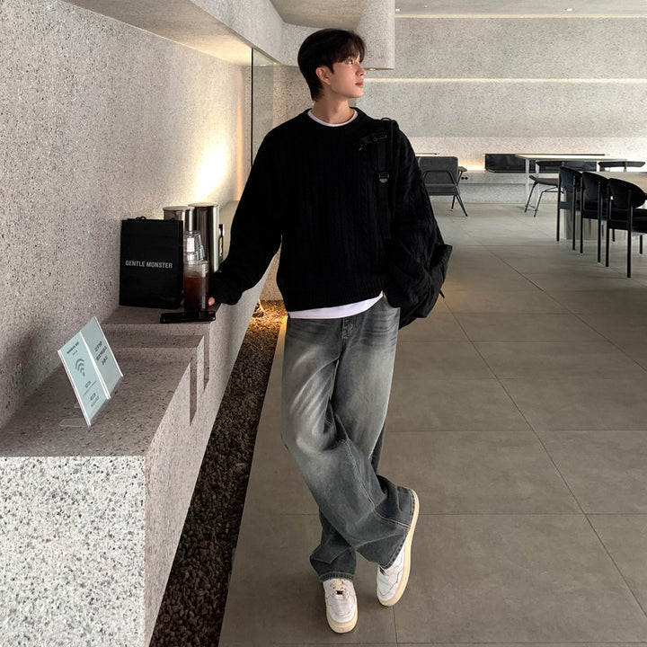 S8 No. 191 Oversized Cable Knit Pullover