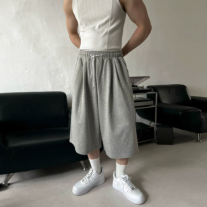 S8 No. 640 Wide-Leg Drop-Crotch Sweat Shorts