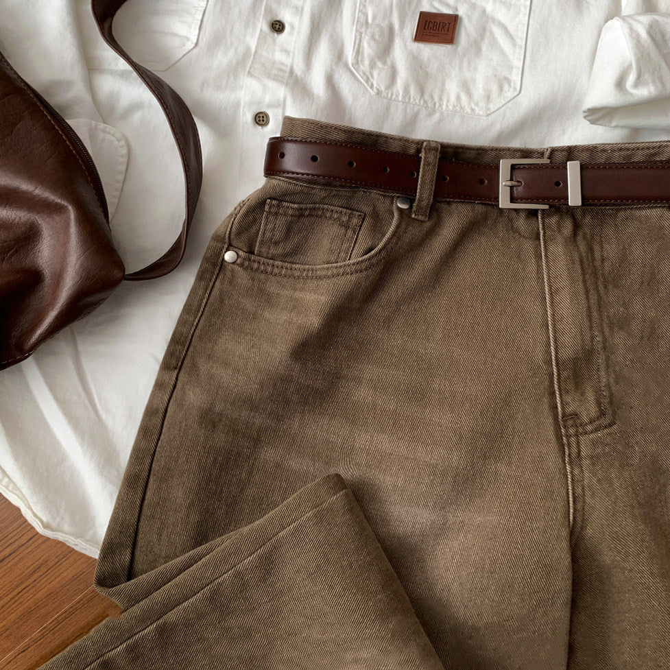 S8 No. 190 Vintage Washed Wide Straight Denim