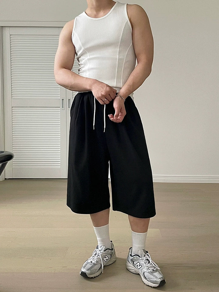 S8 No. 640 Wide-Leg Drop-Crotch Sweat Shorts