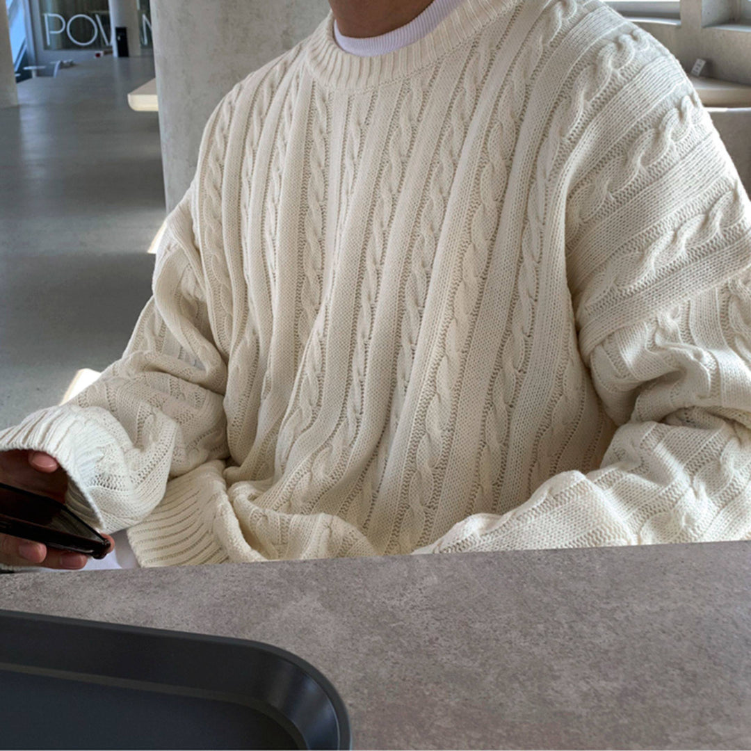 S8 No. 191 Oversized Cable Knit Pullover